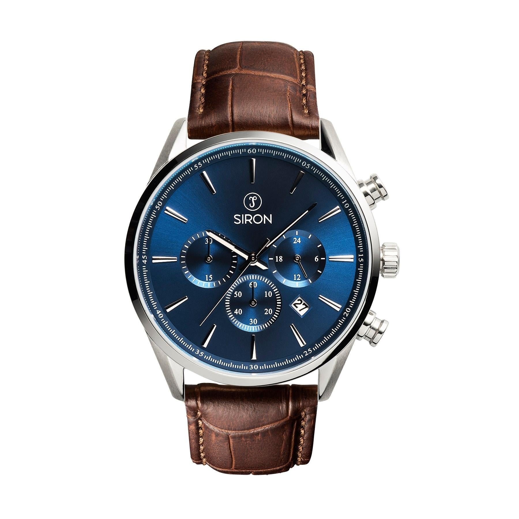 Superior Chrono Deep Blue – Silver – Croc